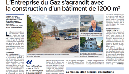 Un nouvel élan pour l’Entreprise du Gaz SA